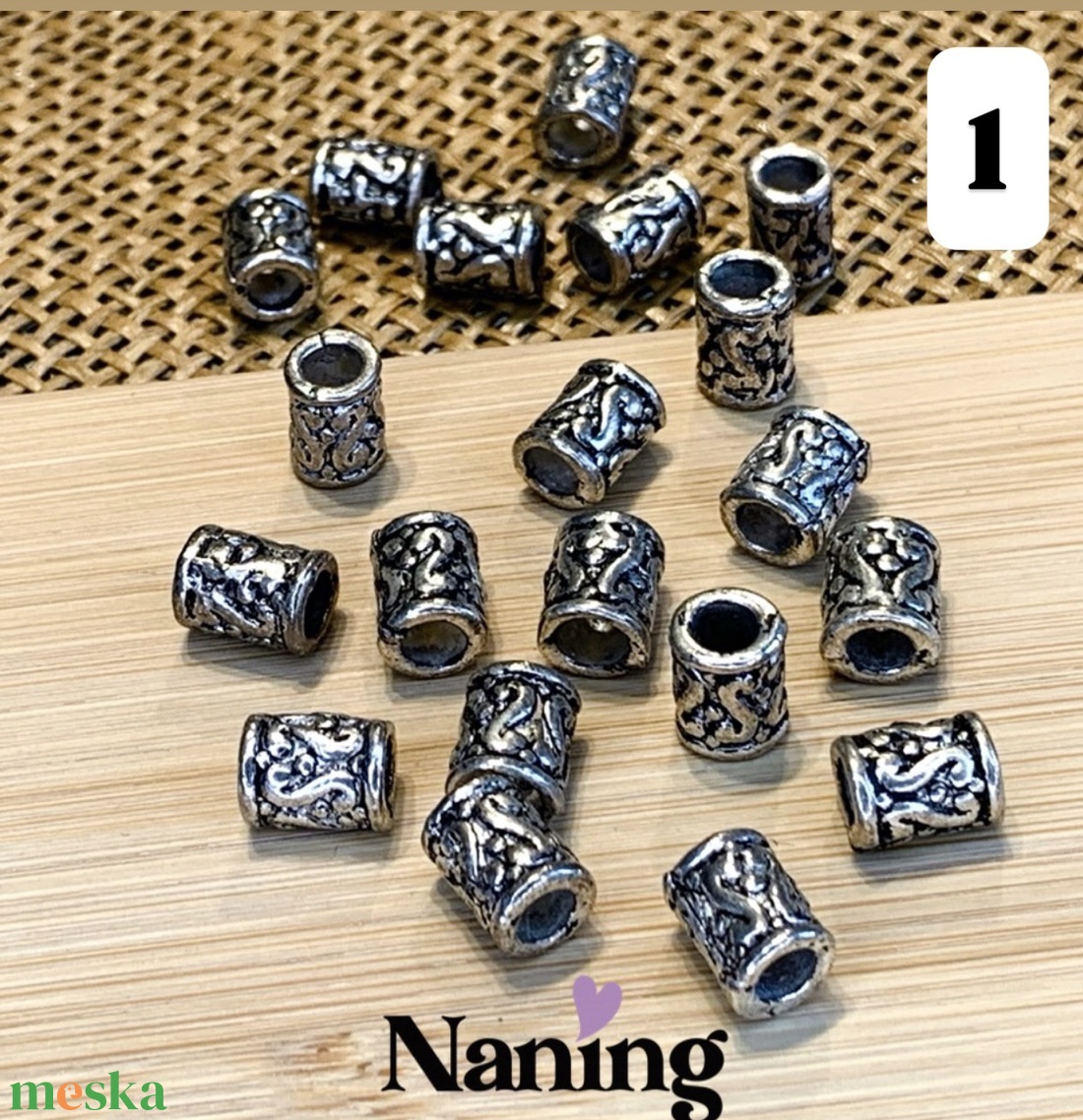 20db fém köztes/összekötőelem - antik ezüst - 4féle - kellékek & szerszámok - gyöngyfűzés kellékek - fém köztesek - Meska.hu