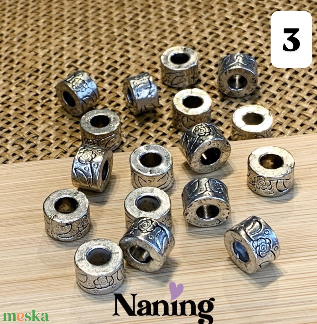 20db fém köztes/összekötőelem - antik ezüst - 4féle - kellékek & szerszámok - gyöngyfűzés kellékek - fém köztesek - Meska.hu