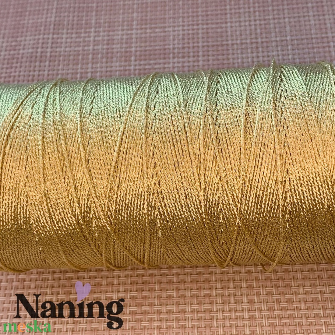 20 méter selyemzsinór - arany - 0,6mm  (30ft/m) - kellékek & szerszámok - rövidáru - fonal, cérna - kevert fonal - Meska.hu