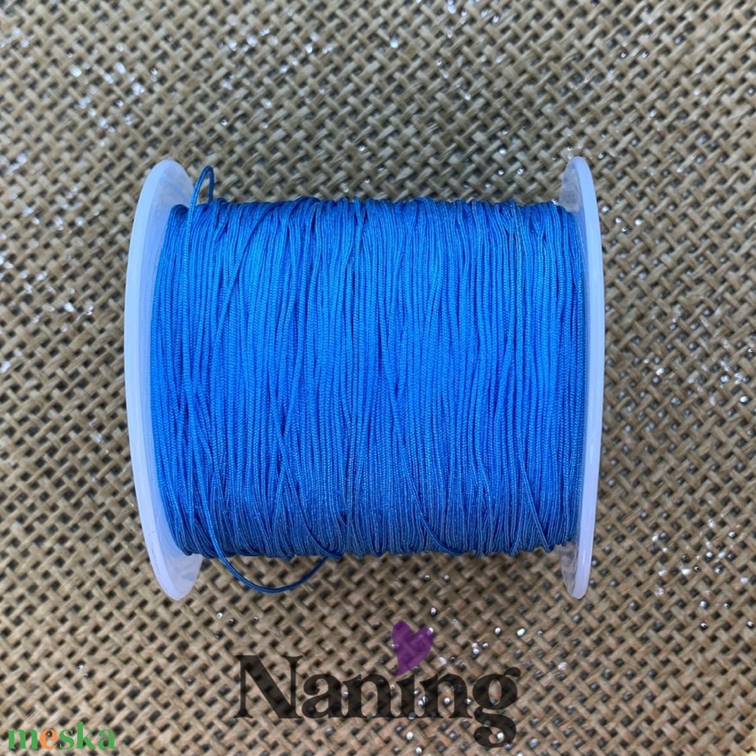 10 méter selyem ékszerzsinór - türkizkék - 0,5mm  (50ft/m) - kellékek & szerszámok - rövidáru - fonal, cérna - kevert fonal - Meska.hu