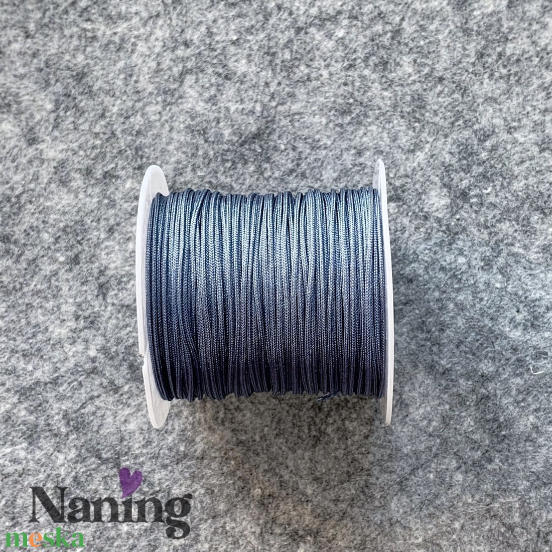 10 méter selyem ékszerzsinór - antracitszürke - 0,8mm  (50ft/m) - kellékek & szerszámok - rövidáru - fonal, cérna - kevert fonal - Meska.hu