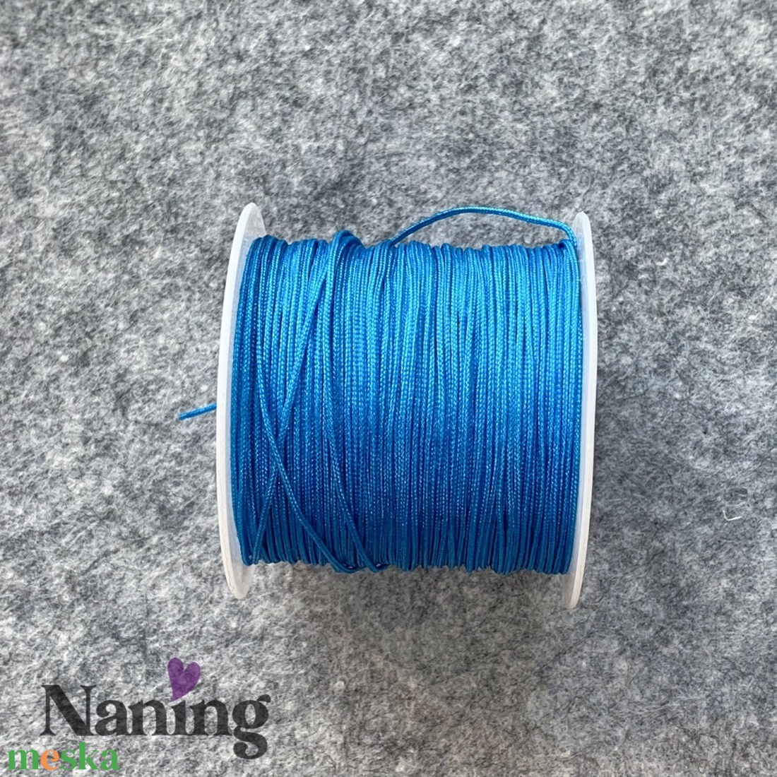 10 méter selyem ékszerzsinór - türkizkék - 0,8mm  (50ft/m) - kellékek & szerszámok - rövidáru - fonal, cérna - kevert fonal - Meska.hu