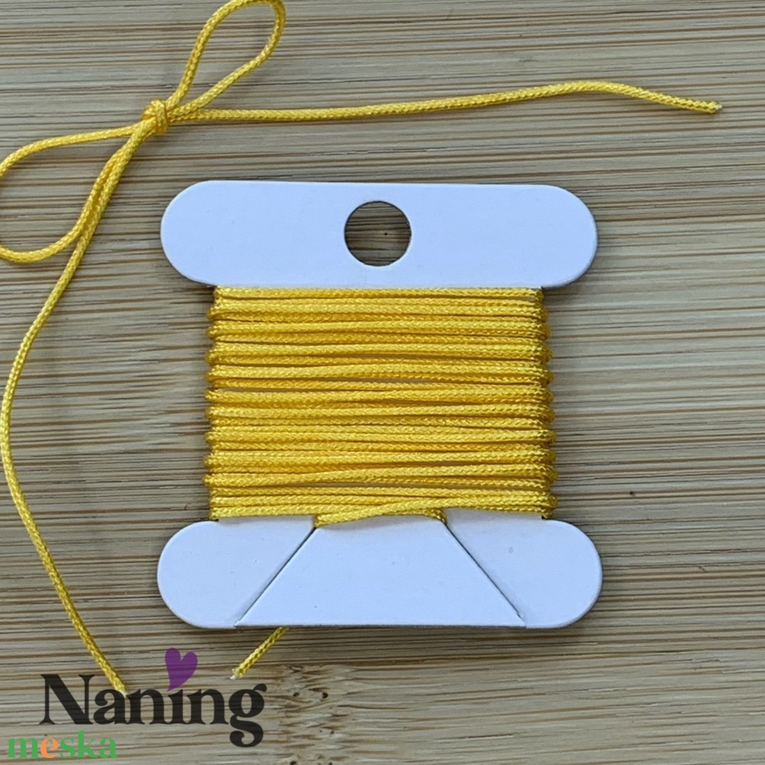 10 méter selyem ékszerzsinór - napraforgósárga - 0,8mm  (50ft/m) - kellékek & szerszámok - rövidáru - fonal, cérna - kevert fonal - Meska.hu