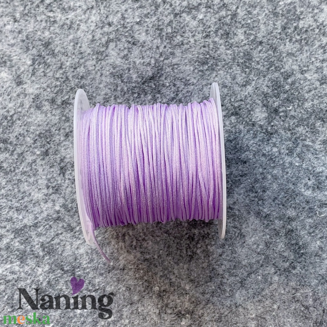 10 méter selyem ékszerzsinór - orgonalila - 0,8mm  (50ft/m) - kellékek & szerszámok - rövidáru - fonal, cérna - kevert fonal - Meska.hu