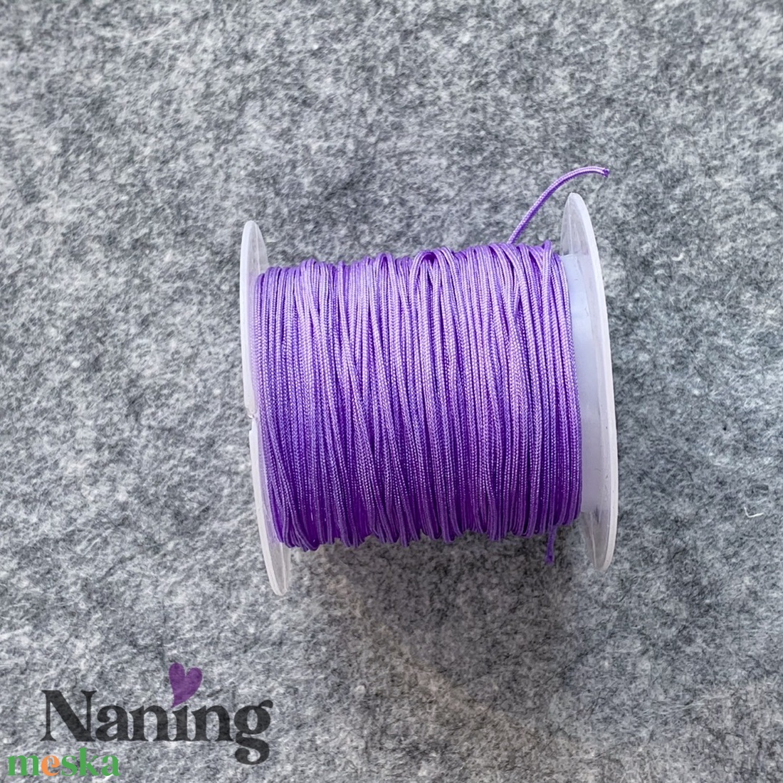 10 méter selyem ékszerzsinór - levendulalila - 0,8mm  (50ft/m) - kellékek & szerszámok - rövidáru - fonal, cérna - kevert fonal - Meska.hu