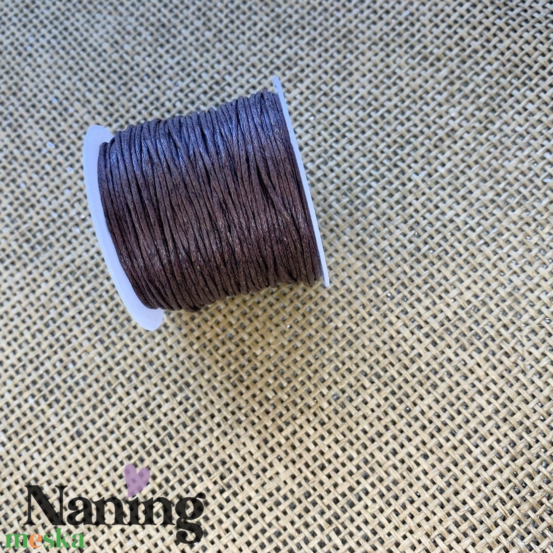 20méter viaszolt zsinór � 1mm � csokoládébarna (30ft/m) - kellékek & szerszámok - rövidáru - fonal, cérna - viaszolt szál - Meska.hu