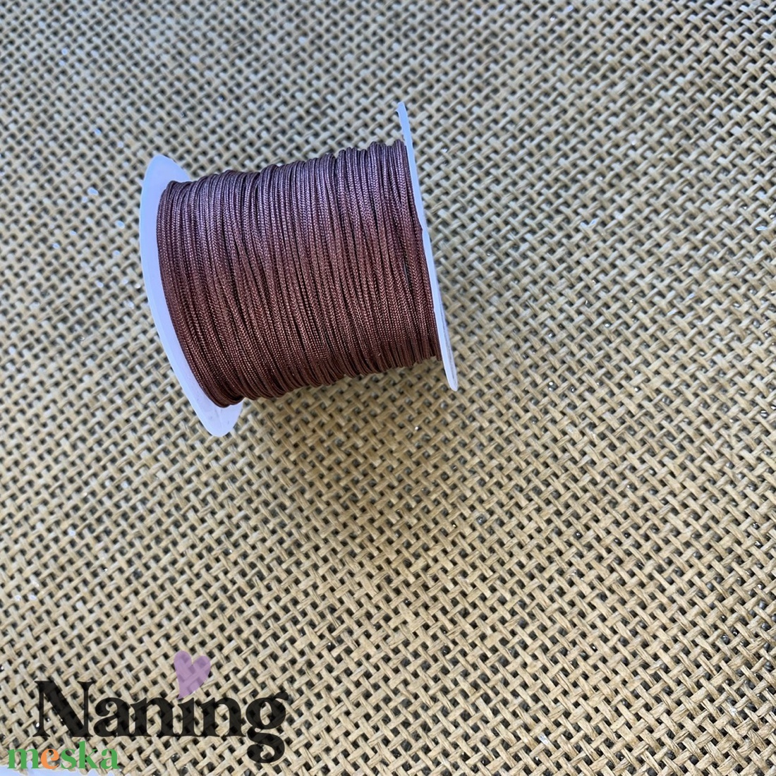 10 méter selyem ékszerzsinór - csokoládébarna - 0,8mm  (50ft/m) - kellékek & szerszámok - rövidáru - fonal, cérna - kevert fonal - Meska.hu