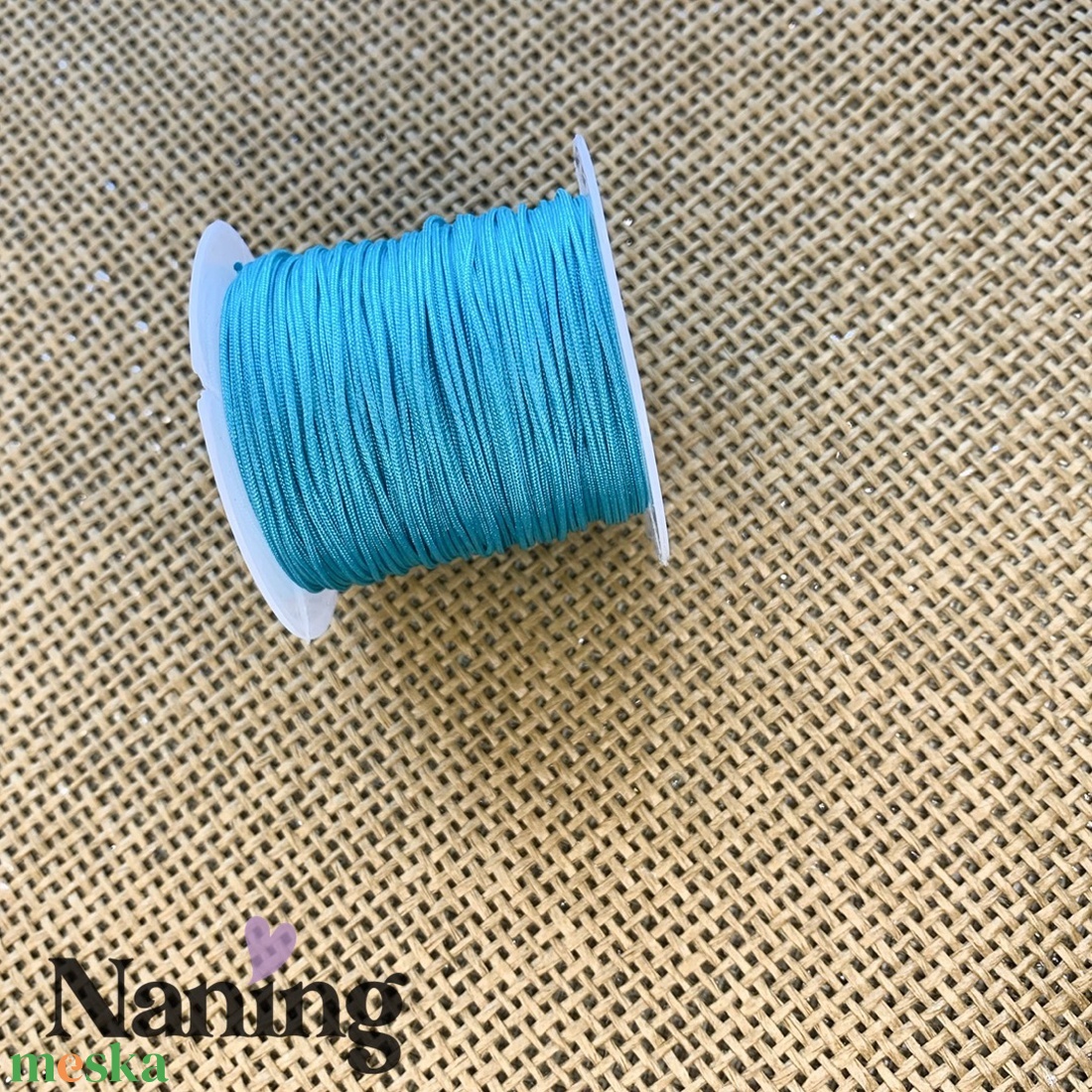 10 méter selyem ékszerzsinór - türkizzöld - 0,8mm  (50ft/m) - kellékek & szerszámok - rövidáru - fonal, cérna - kevert fonal - Meska.hu