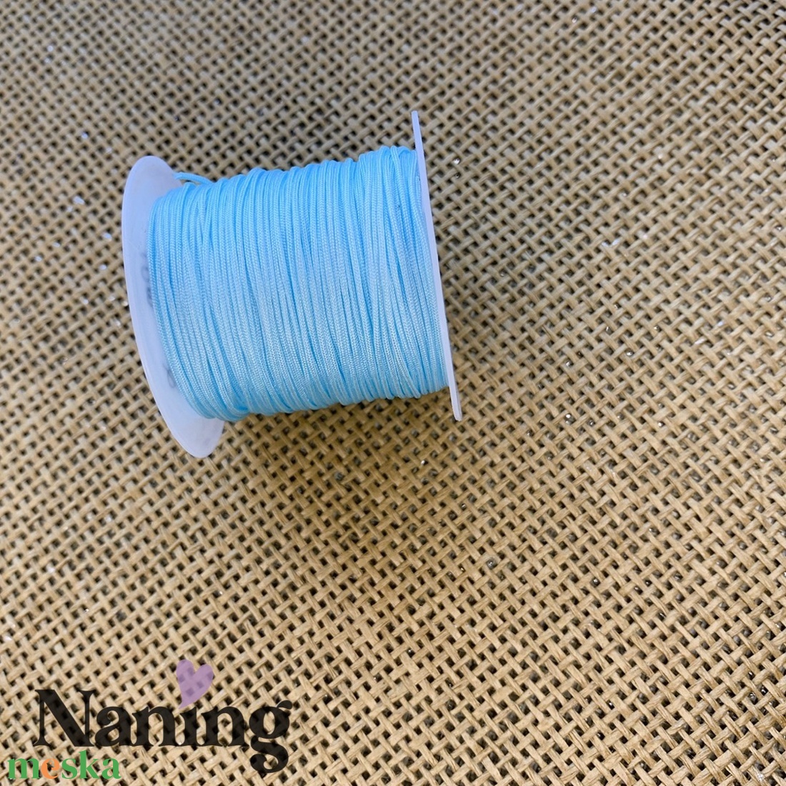 10 méter selyem ékszerzsinór - babakék - 0,8mm  (50ft/m) - kellékek & szerszámok - rövidáru - fonal, cérna - kevert fonal - Meska.hu