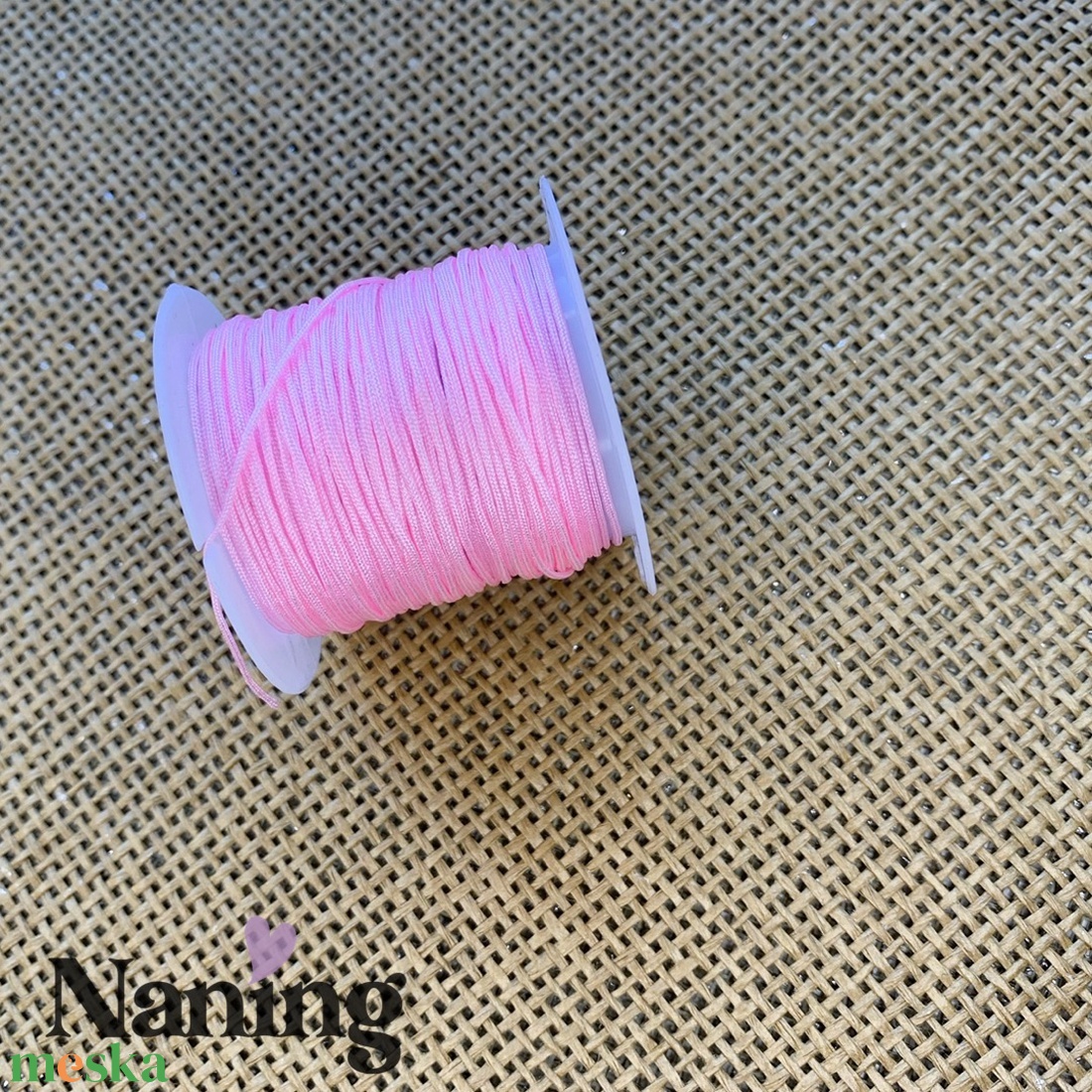 10 méter selyem ékszerzsinór - babarózsaszín - 0,8mm  (50ft/m) - kellékek & szerszámok - rövidáru - fonal, cérna - kevert fonal - Meska.hu