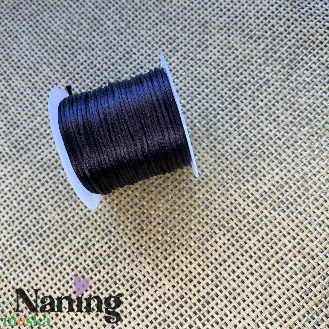 10 méter szatén selyemzsinór - olajbarna - 1,5mm  (60ft/m) - kellékek & szerszámok - rövidáru - fonal, cérna - kevert fonal - Meska.hu