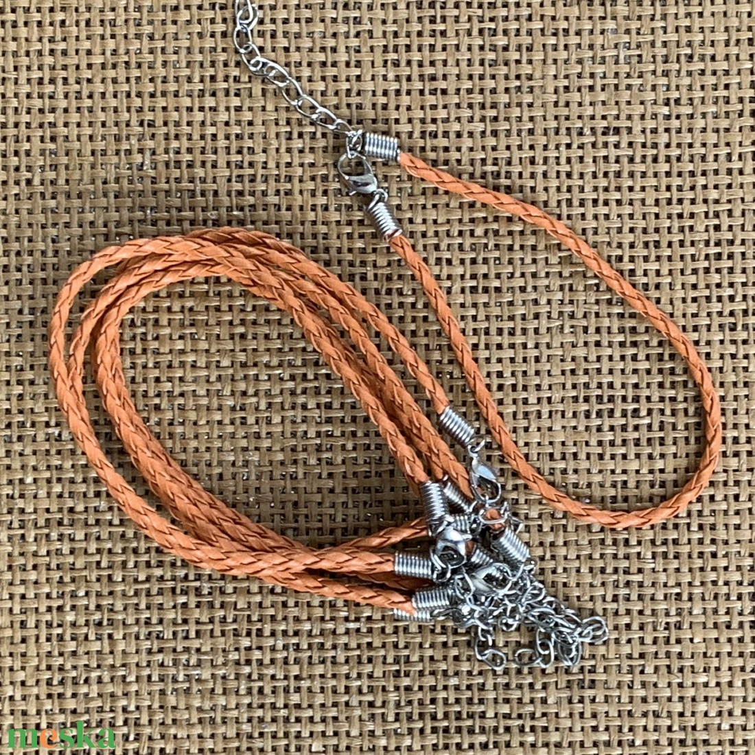 7 db fonott bőr karkötő alap, lánchosszabbítóval   (50ft/db) - kellékek & szerszámok - ékszerkellék - karkötő alap - Meska.hu