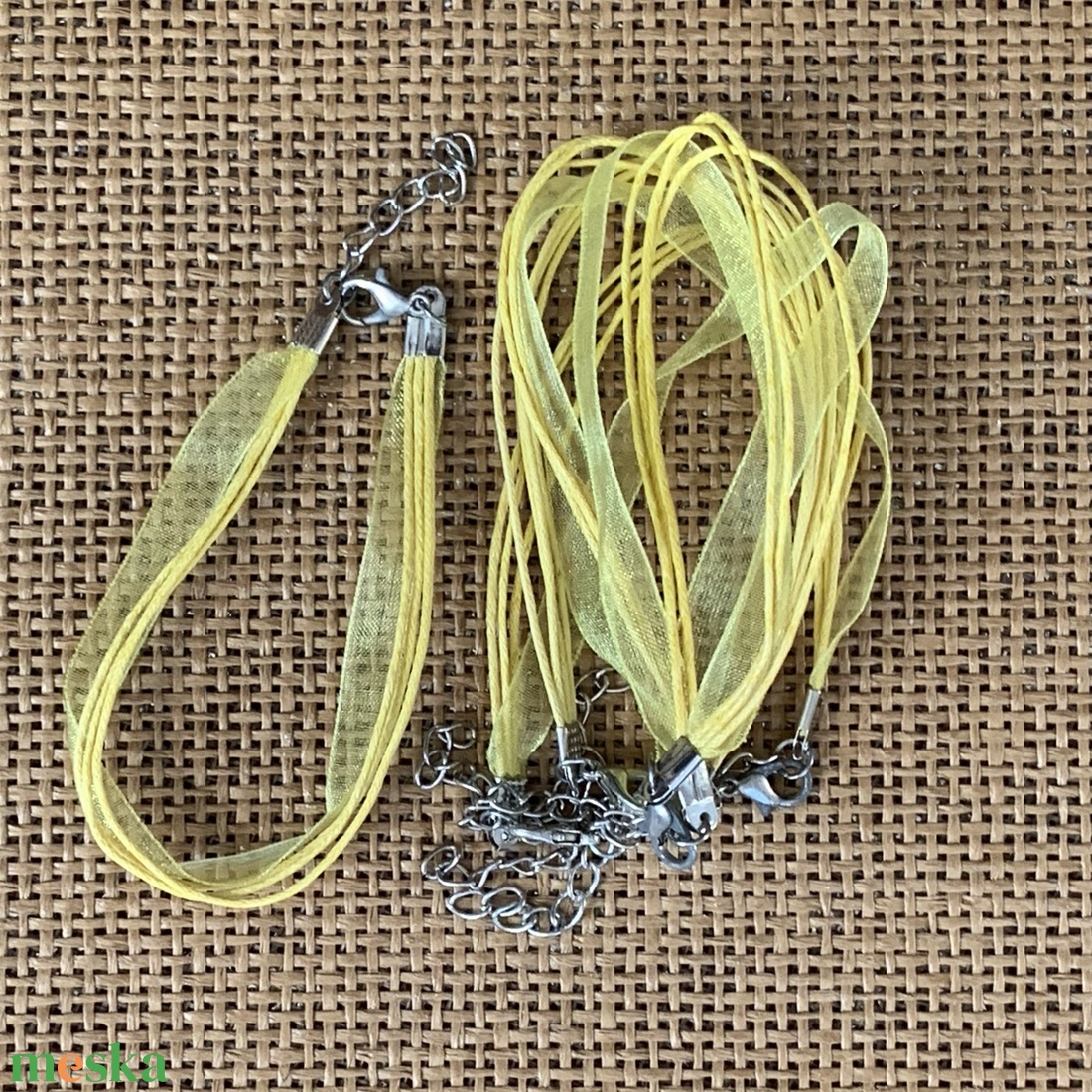5 db organza karkötő alap, lánchosszabbítóval   (30ft/db) - kellékek & szerszámok - ékszerkellék - karkötő alap - Meska.hu