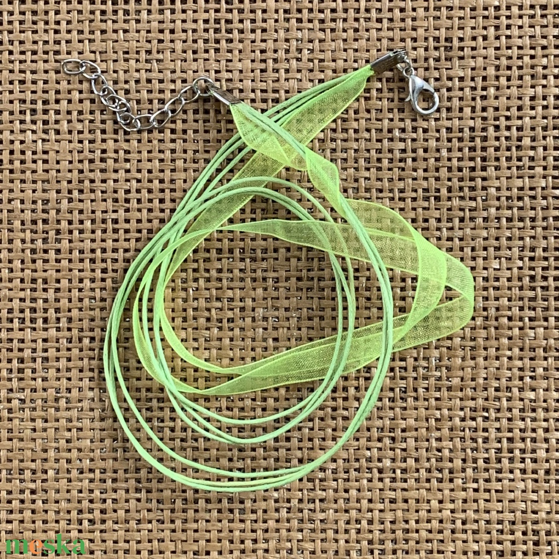 10 db organza nyaklánc alap, lánchosszabbítóval   (90ft/db) - kellékek & szerszámok - ékszerkellék - nyaklánc alap - Meska.hu