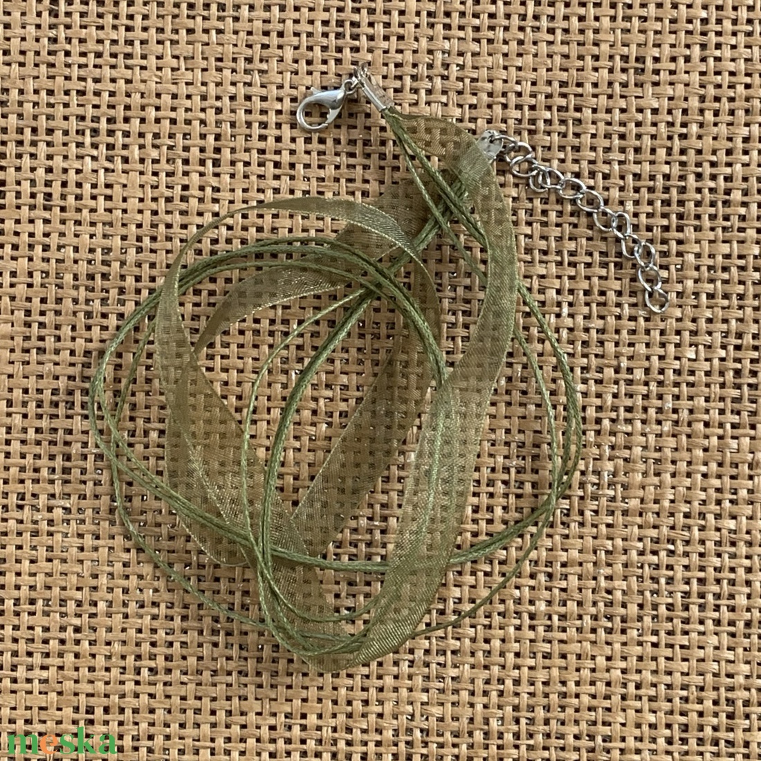 10 db organza nyaklánc alap, lánchosszabbítóval   (90ft/db) - kellékek & szerszámok - ékszerkellék - nyaklánc alap - Meska.hu