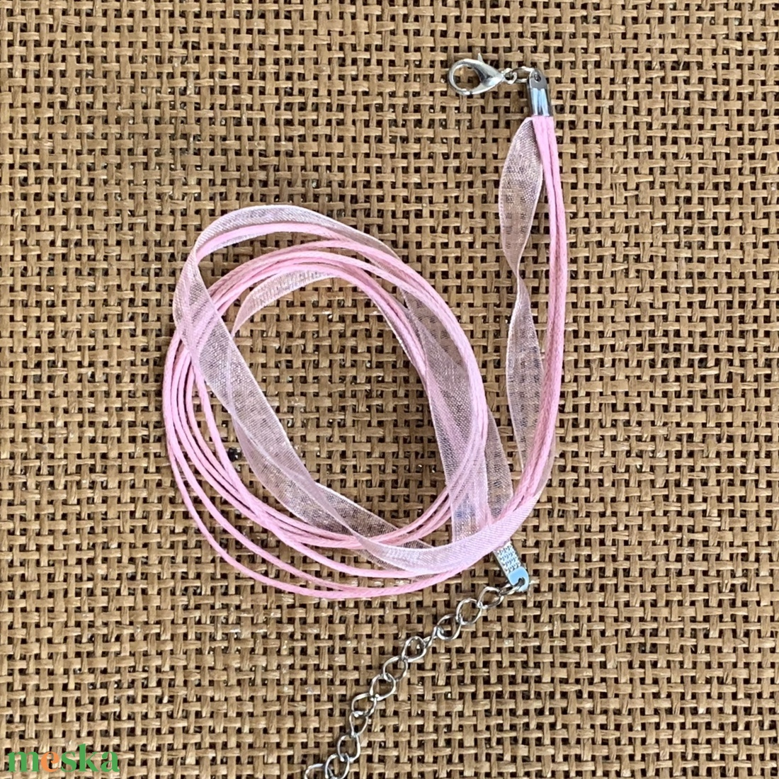 10 db organza nyaklánc alap, lánchosszabbítóval   (90ft/db) - kellékek & szerszámok - ékszerkellék - nyaklánc alap - Meska.hu