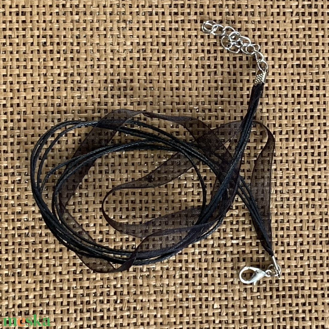 10 db organza nyaklánc alap, lánchosszabbítóval   (90ft/db) - kellékek & szerszámok - ékszerkellék - nyaklánc alap - Meska.hu