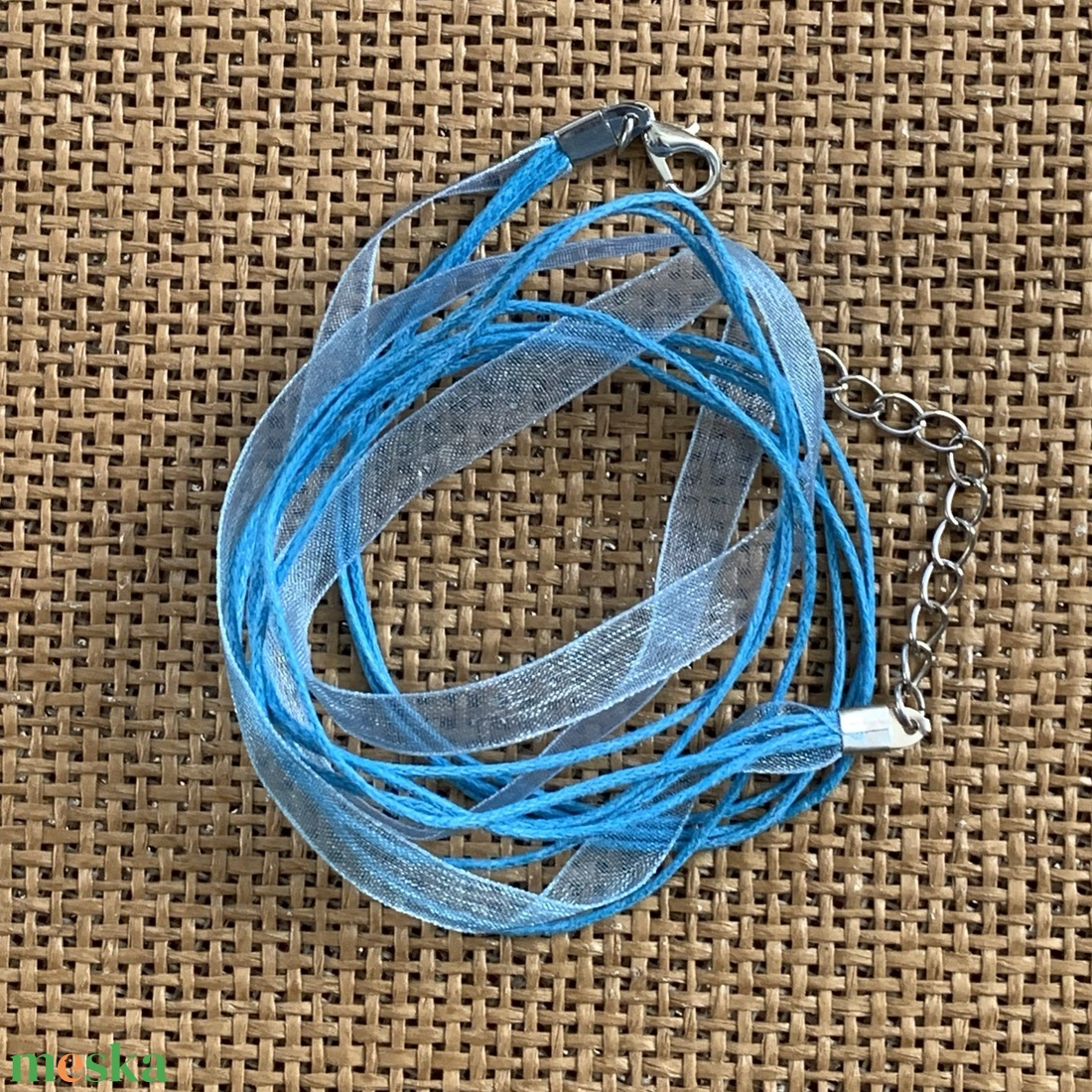 10 db organza nyaklánc alap, lánchosszabbítóval   (90ft/db) - kellékek & szerszámok - ékszerkellék - nyaklánc alap - Meska.hu