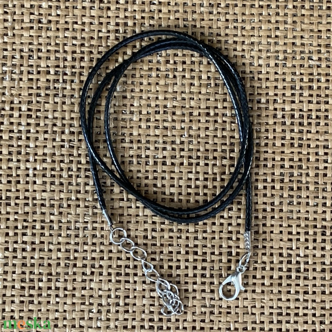 10db viaszolt poliészter nyaklánc alap, lánchosszabbítóval   (90ft/db) - kellékek & szerszámok - ékszerkellék - nyaklánc alap - Meska.hu