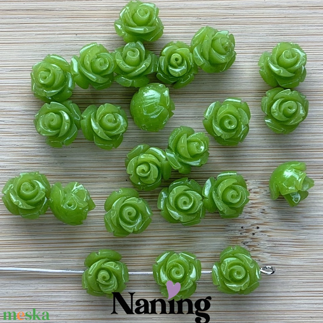 10db műgyanta rózsa � 10mm - (40ft/db) - kellékek & szerszámok - gyöngyfűzés kellékek - műanyag gyöngy - Meska.hu