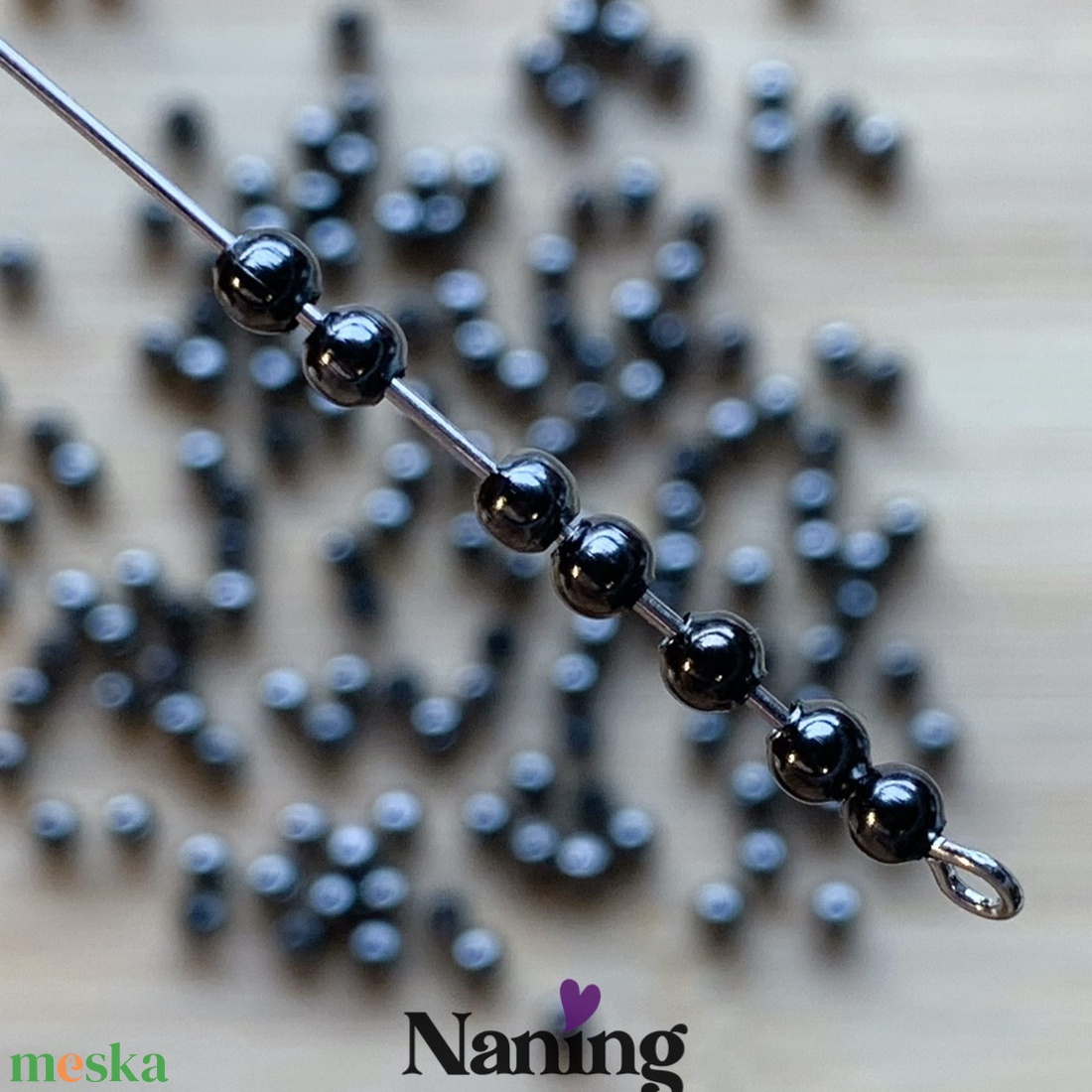 200db gömb köztes/összekötőelem - 4mm (2ft/db) - kellékek & szerszámok - gyöngyfűzés kellékek - fém köztesek - Meska.hu