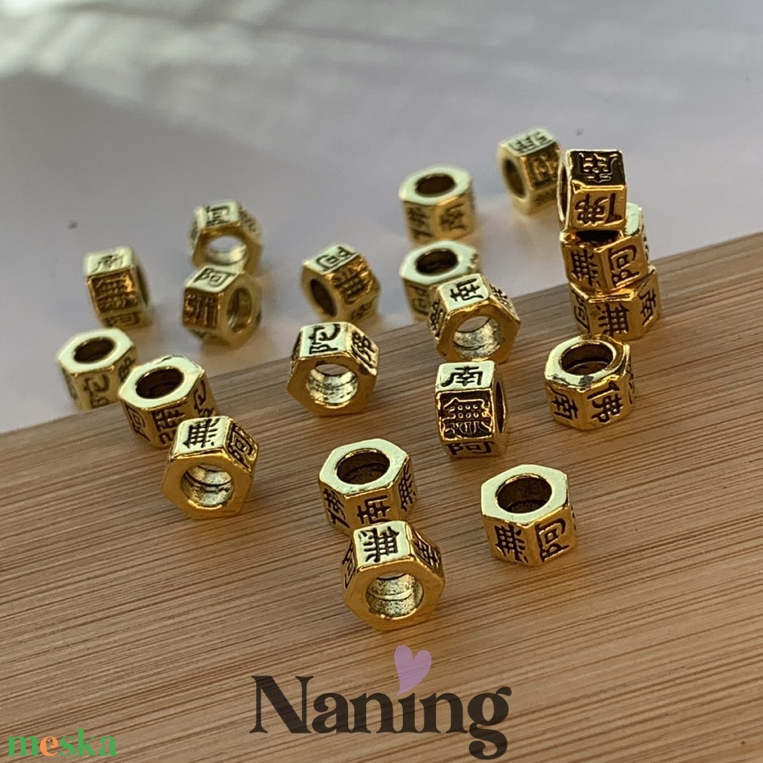 5db összekötőelem/köztes - 6x4mm  (40ft/db) - kellékek & szerszámok - gyöngyfűzés kellékek - fém köztesek - Meska.hu