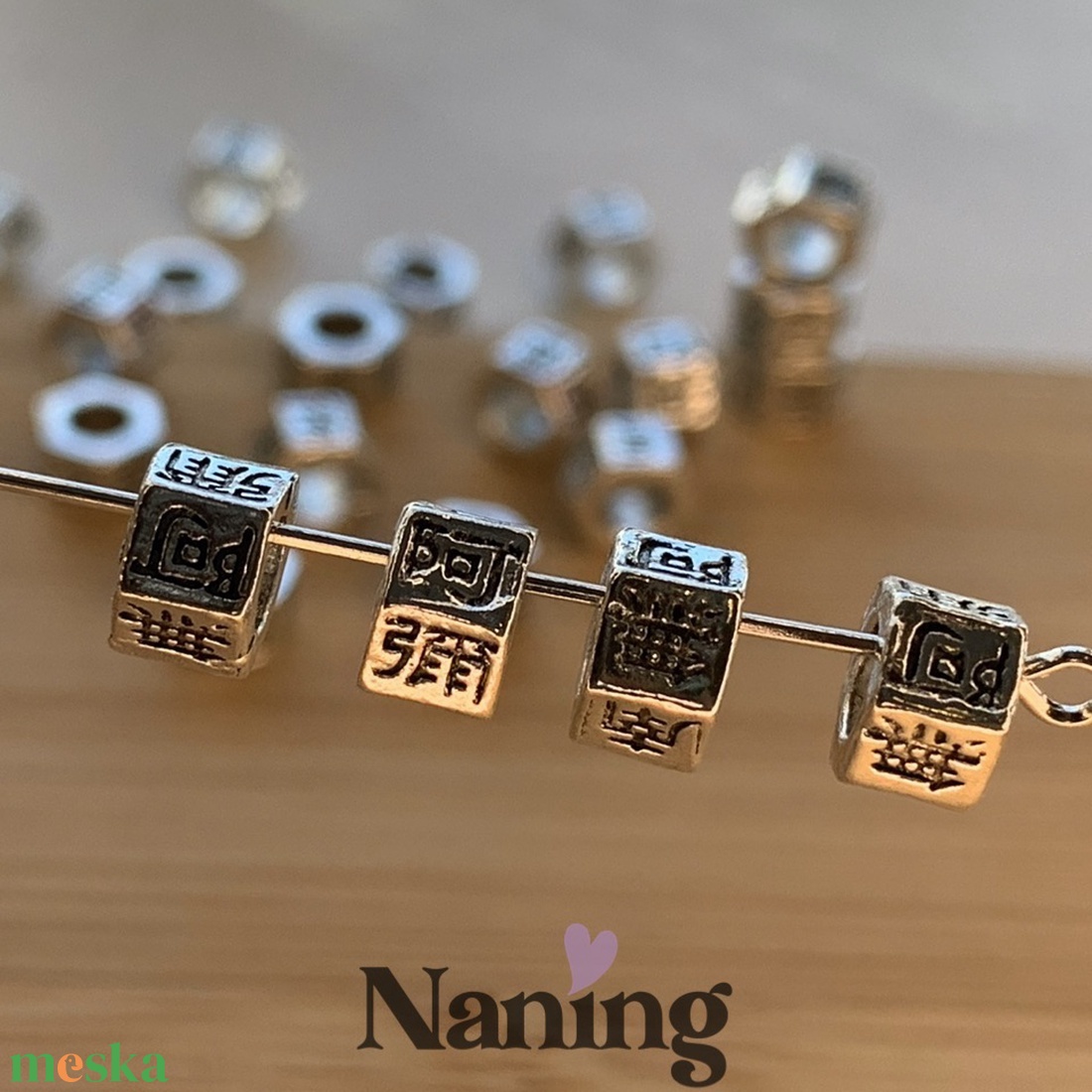 5db összekötőelem/köztes - 6x4mm  (40ft/db) - kellékek & szerszámok - gyöngyfűzés kellékek - fém köztesek - Meska.hu