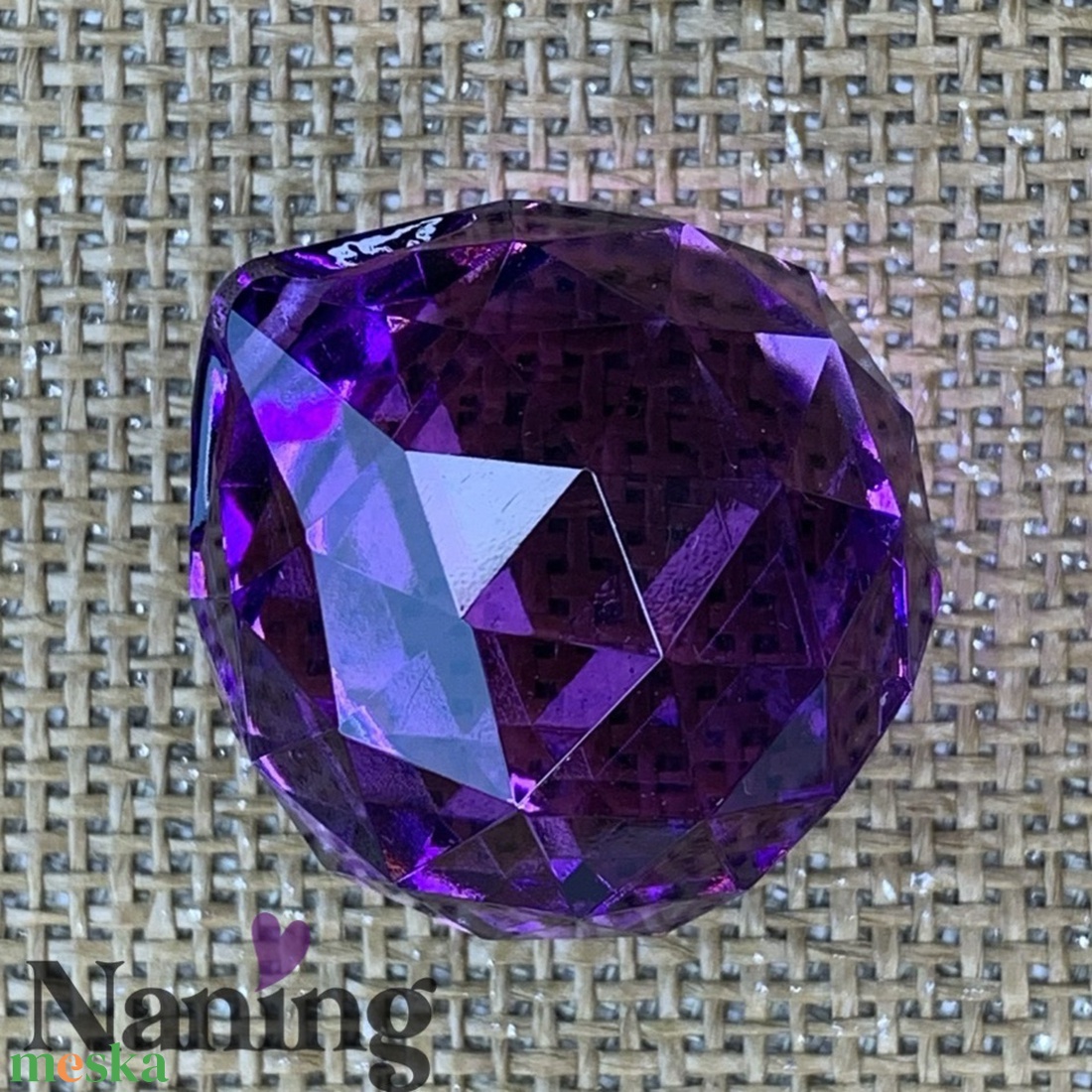 Csiszolt üvegkristály szivárványkristály � napfogó � 40mm  - kellékek & szerszámok - gyöngyfűzés kellékek - üveggyöngy - Meska.hu