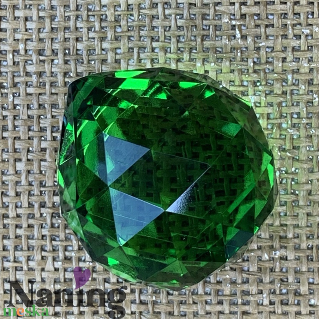 Csiszolt üvegkristály szivárványkristály � napfogó � 40mm  - kellékek & szerszámok - gyöngyfűzés kellékek - üveggyöngy - Meska.hu