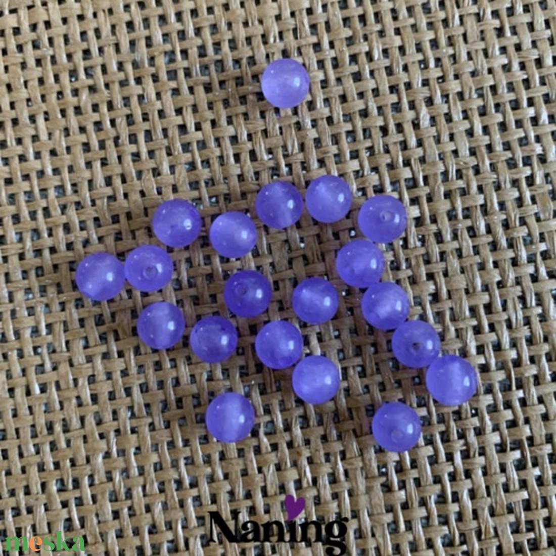 20db festett jáde, ásványgyöngy - 6mm (20ft/db) - kellékek & szerszámok - ásvány alapanyag - ásványfüzér - Meska.hu