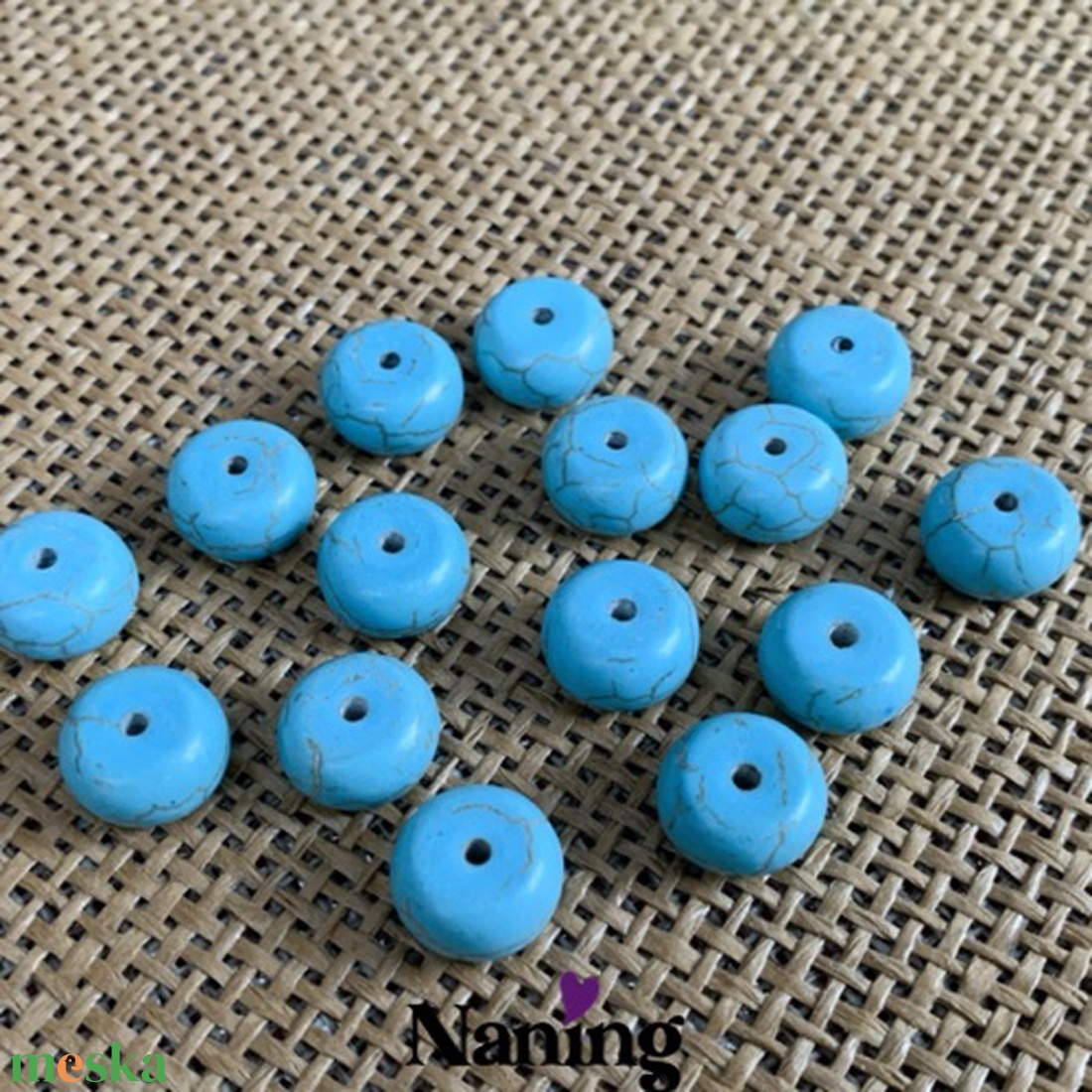 30db türkinit, ásvány rondell 3 méretben (10ft/db) - kellékek & szerszámok - ásvány alapanyag - ásványfüzér - Meska.hu