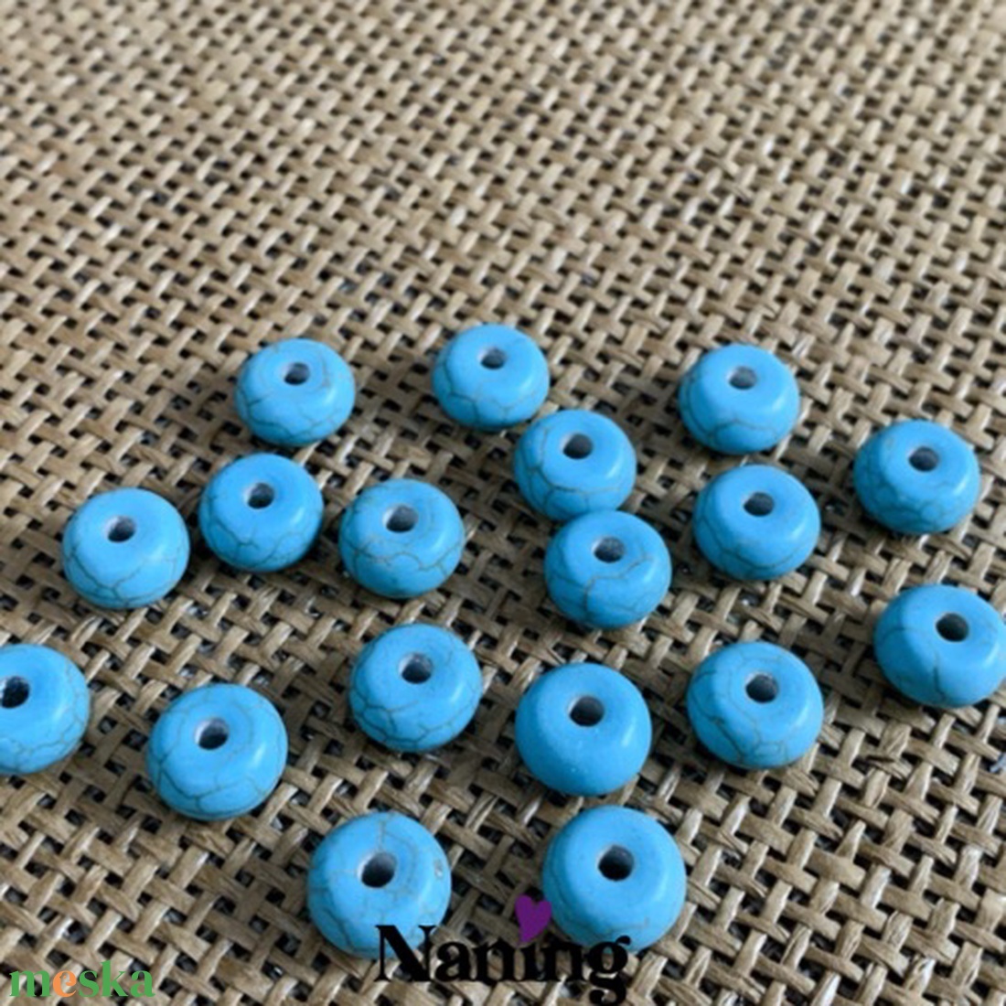 30db türkinit, ásvány rondell 3 méretben (10ft/db) - kellékek & szerszámok - ásvány alapanyag - ásványfüzér - Meska.hu