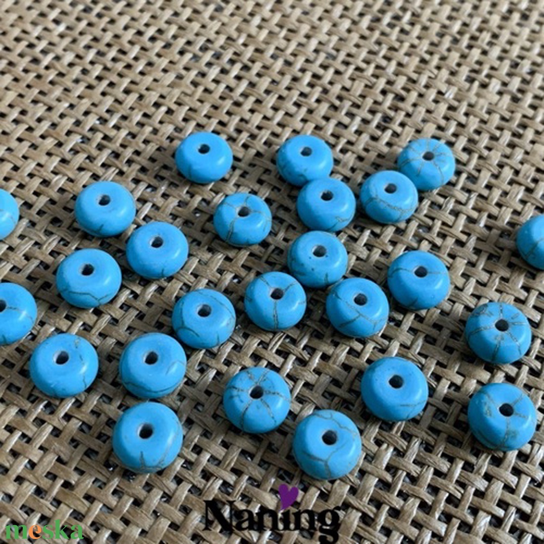 30db türkinit, ásvány rondell 3 méretben (10ft/db) - kellékek & szerszámok - ásvány alapanyag - ásványfüzér - Meska.hu