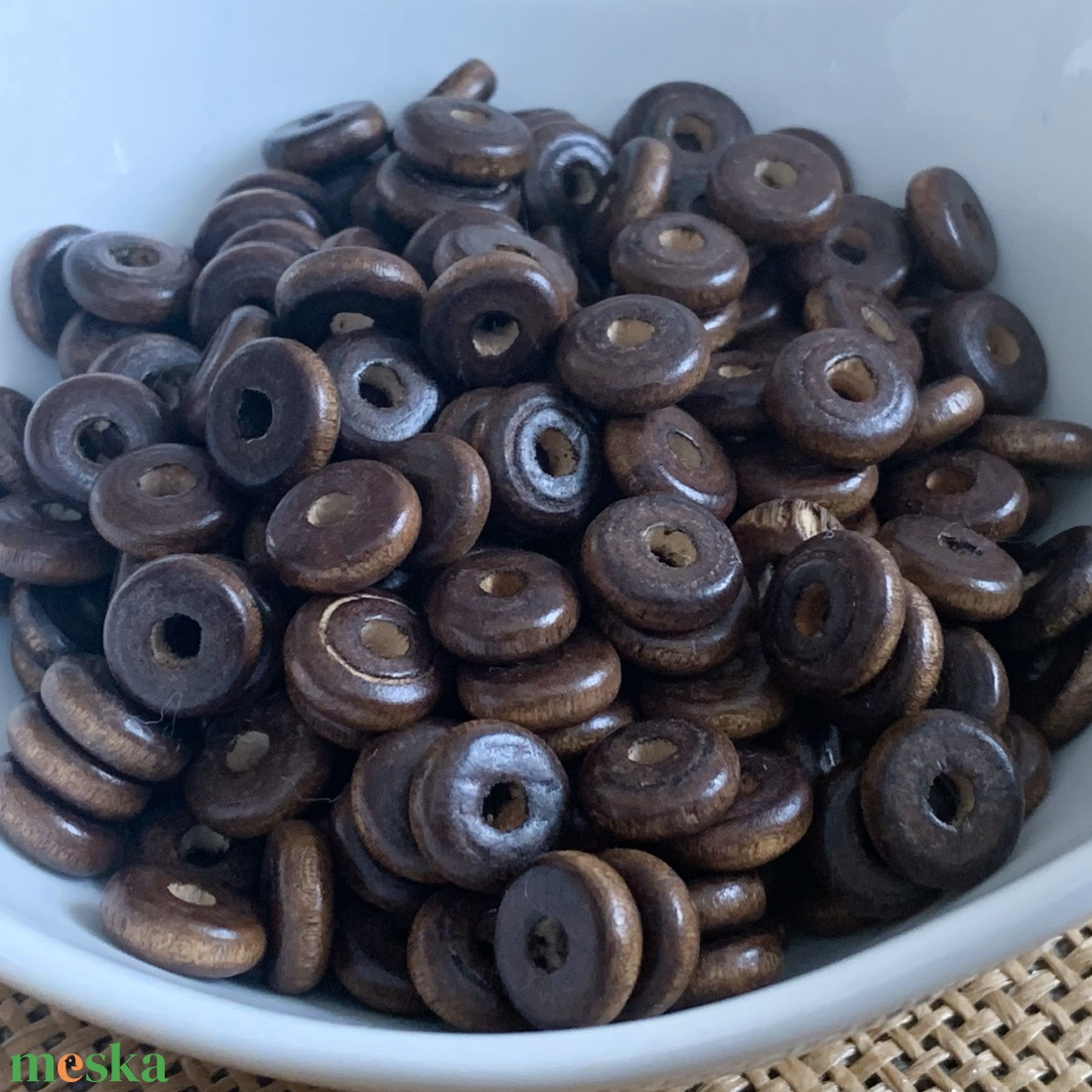 50 db festett fagyöngy � rondell � 10mm (10ft/db) - kellékek & szerszámok - gyöngyfűzés kellékek - fa gyöngy - Meska.hu