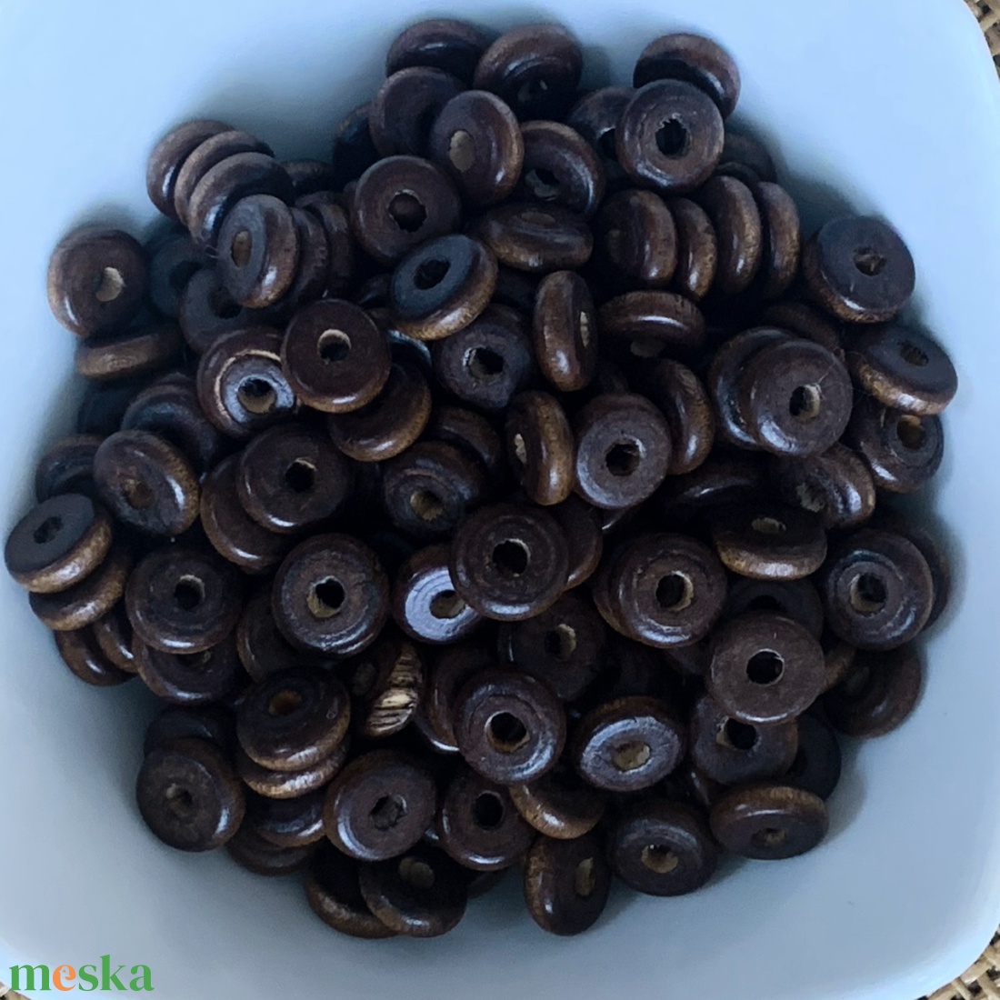 50 db festett fagyöngy � rondell � 10mm (10ft/db) - kellékek & szerszámok - gyöngyfűzés kellékek - fa gyöngy - Meska.hu