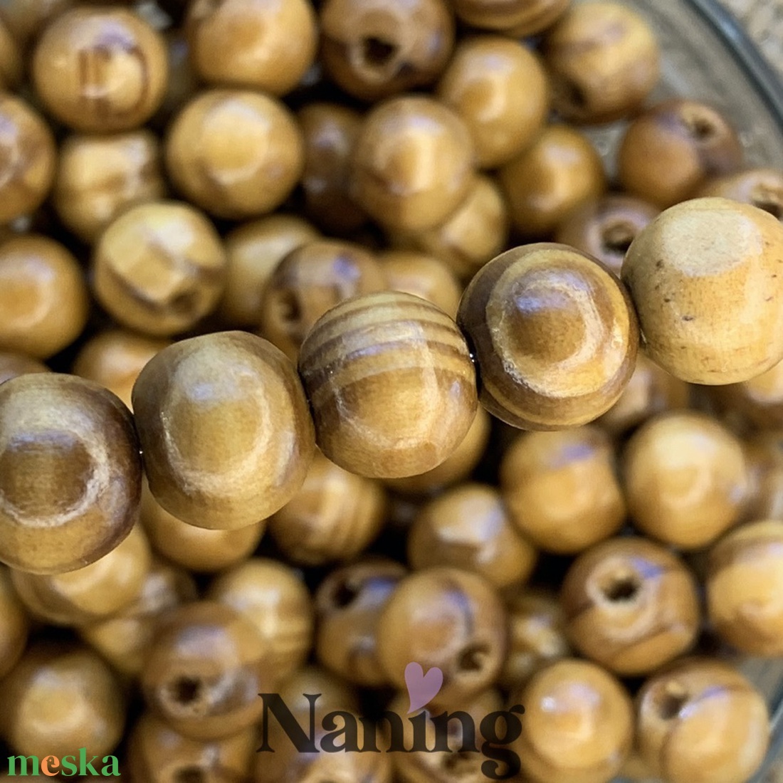 100db lakkozott fagyöngy - 10mm (6ft/db) - kellékek & szerszámok - gyöngyfűzés kellékek - fa gyöngy - Meska.hu