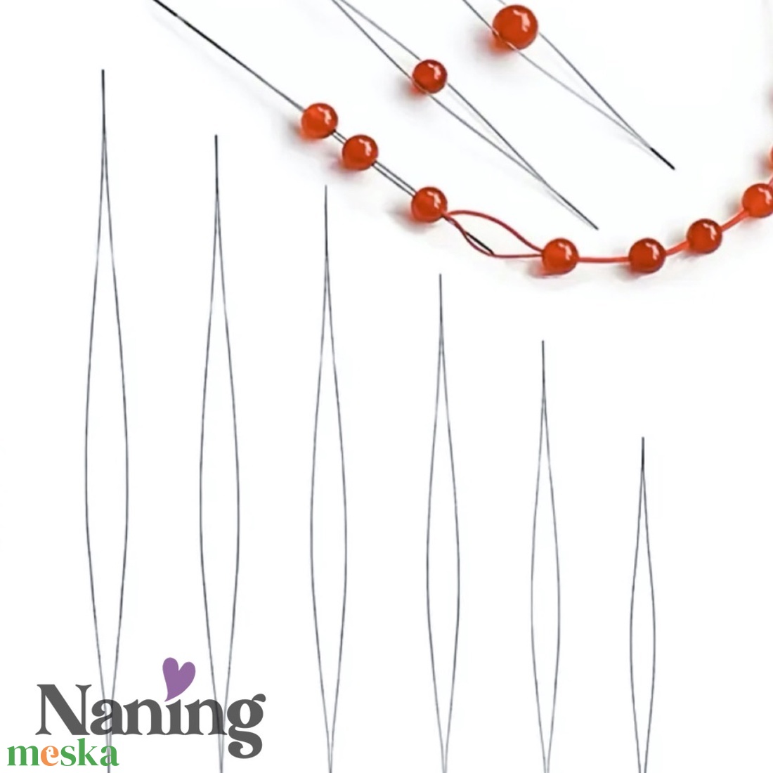 3 db nyitható gyöngyfűző tű � rozsdamentes acél ( 300ft/db) - kellékek & szerszámok - szerszámok, eszközök - eszköz ékszerkészítéshez - Meska.hu