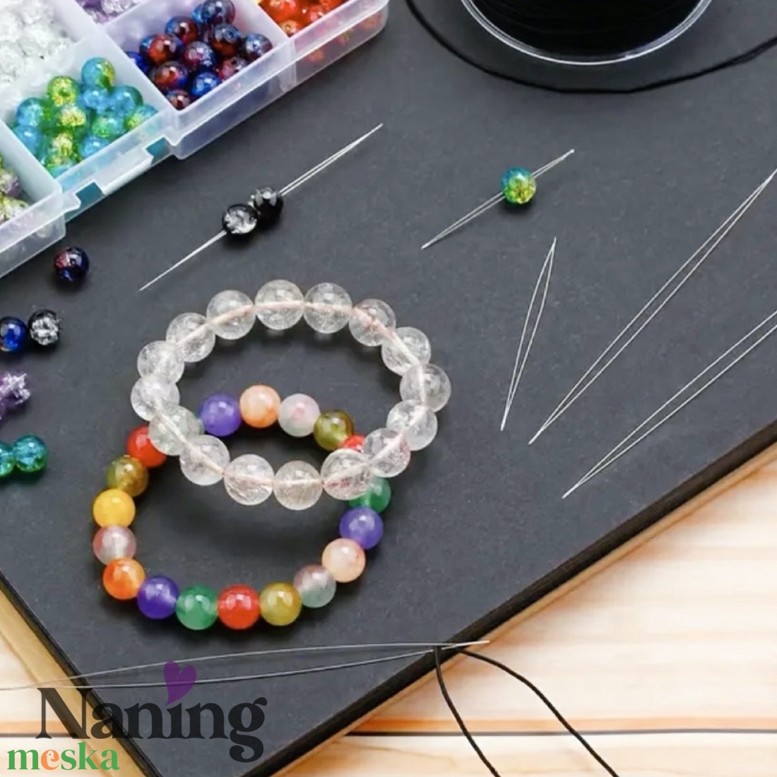 3 db nyitható gyöngyfűző tű � rozsdamentes acél ( 300ft/db) - kellékek & szerszámok - szerszámok, eszközök - eszköz ékszerkészítéshez - Meska.hu