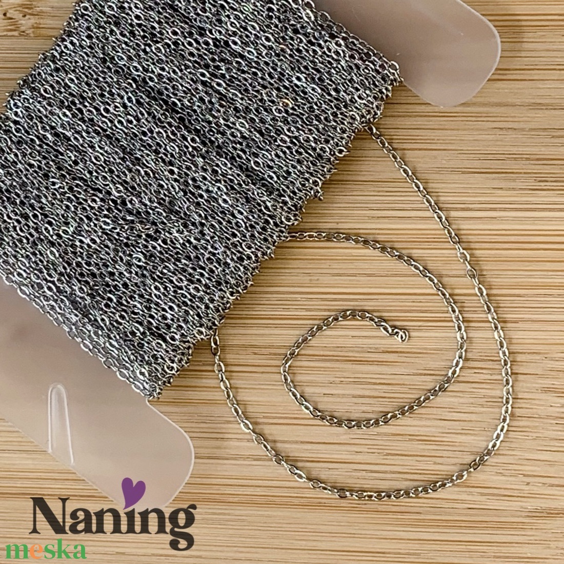 2 méter rozsdamentes acél � ékszerlánc - szemek mérete: 1x1,5mm  (400ft/m) - kellékek & szerszámok - ékszerkellék - ékszerlánc - Meska.hu