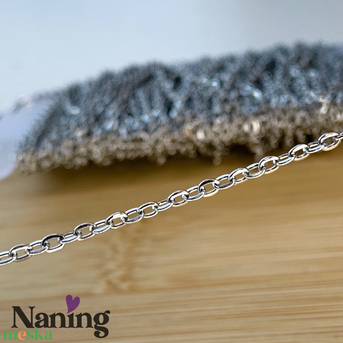 2 méter rozsdamentes acél � ékszerlánc - szemek mérete: 2x3mm  (400ft/m) - kellékek & szerszámok - ékszerkellék - ékszerlánc - Meska.hu