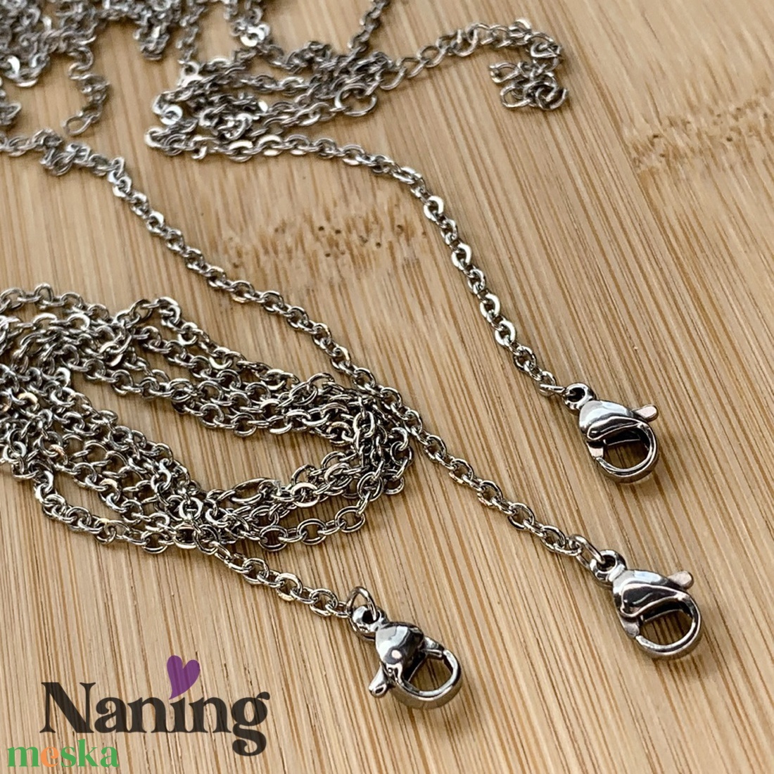 2 db rozsdamentes acél � nyakláncalap - nyaklánc hossza: 55cm  (500ft/db) - kellékek & szerszámok - ékszerkellék - nyaklánc alap - Meska.hu