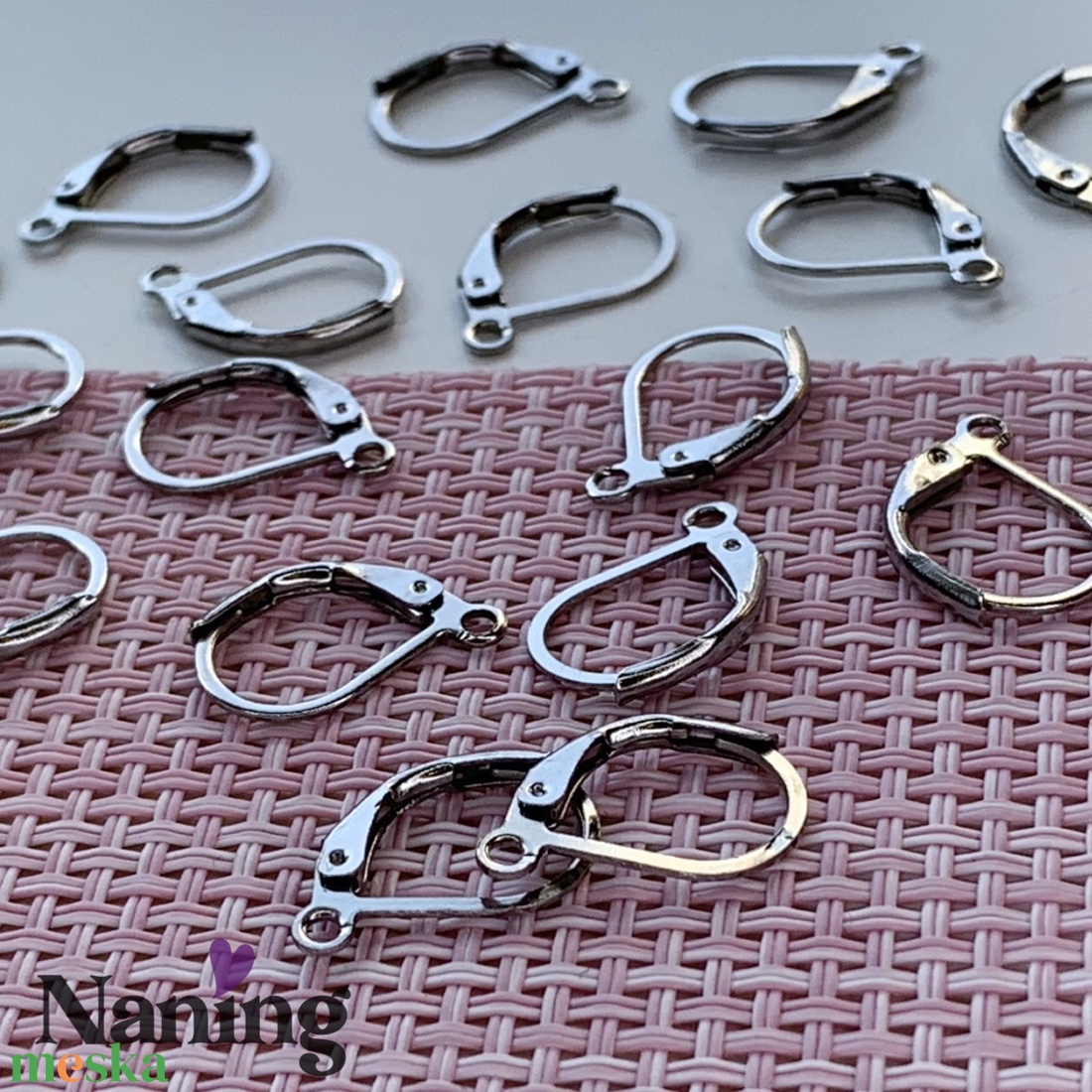 12db (6 pár) francia fülbevaló alap - rozsdamentes acél - (150ft/pár) - kellékek & szerszámok - ékszerkellék - fülbevaló alap - Meska.hu