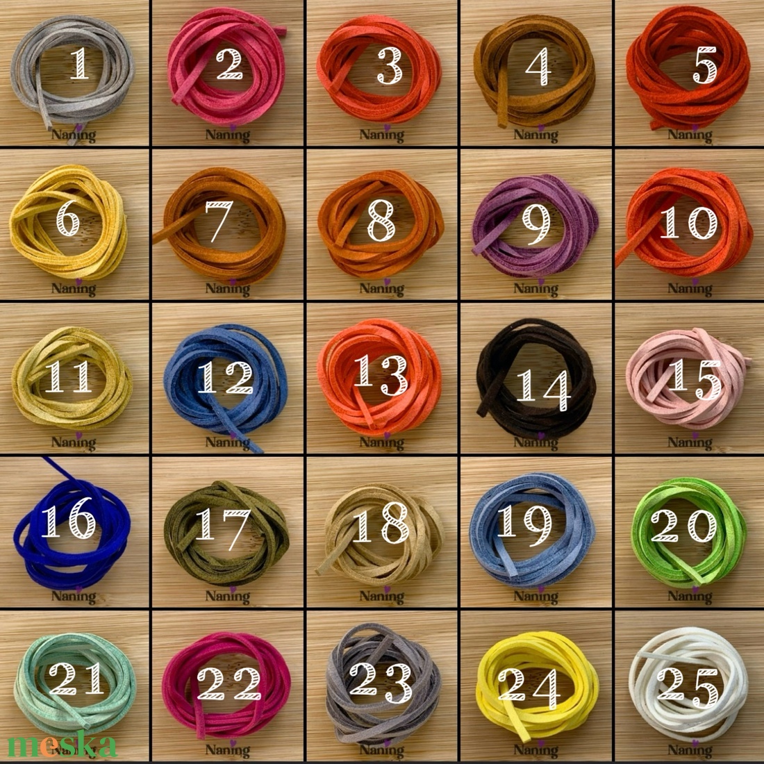 10db hasított bőrszál - 100cm/db - (90ft/db) - kellékek & szerszámok - rövidáru - fonal, cérna - bőr szál - Meska.hu