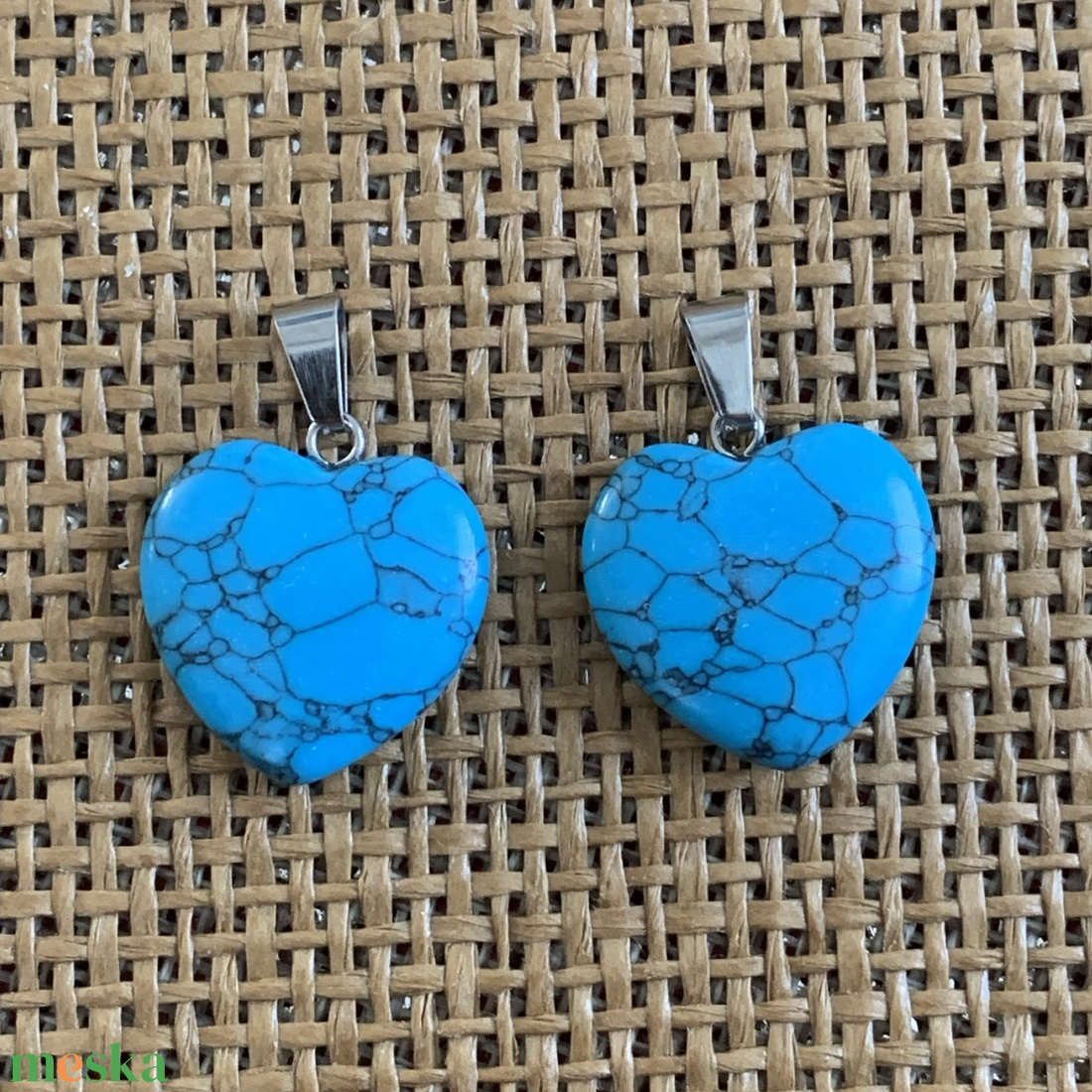 Ásvány szív medál - 2 db  (500ft/db) - kellékek & szerszámok - ásvány alapanyag - ásvány figura - Meska.hu