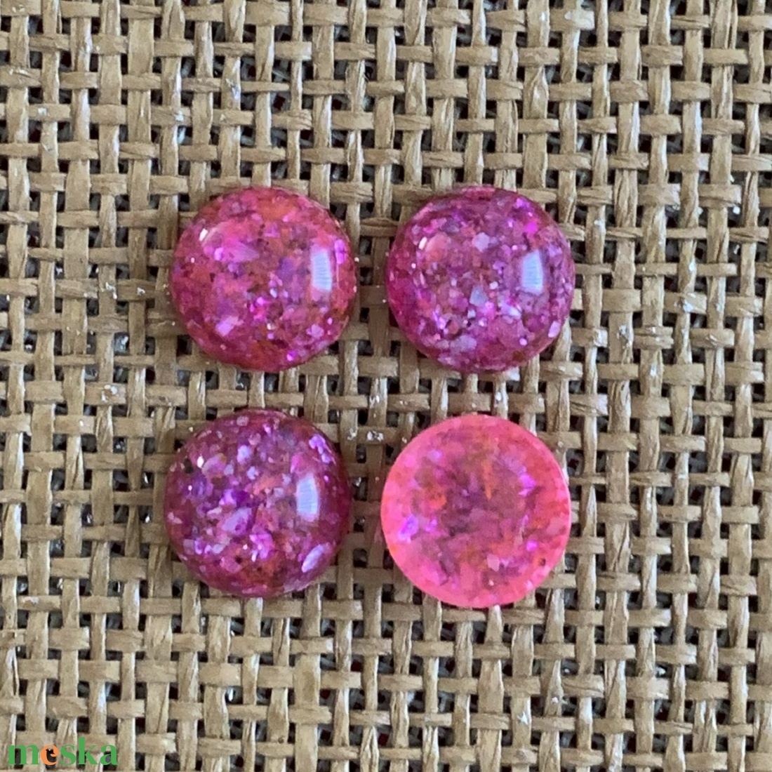 4 db irizáló műgyanta kaboson - (60ft/db) - kellékek & szerszámok - gyöngyfűzés kellékek - műanyag gyöngy - Meska.hu