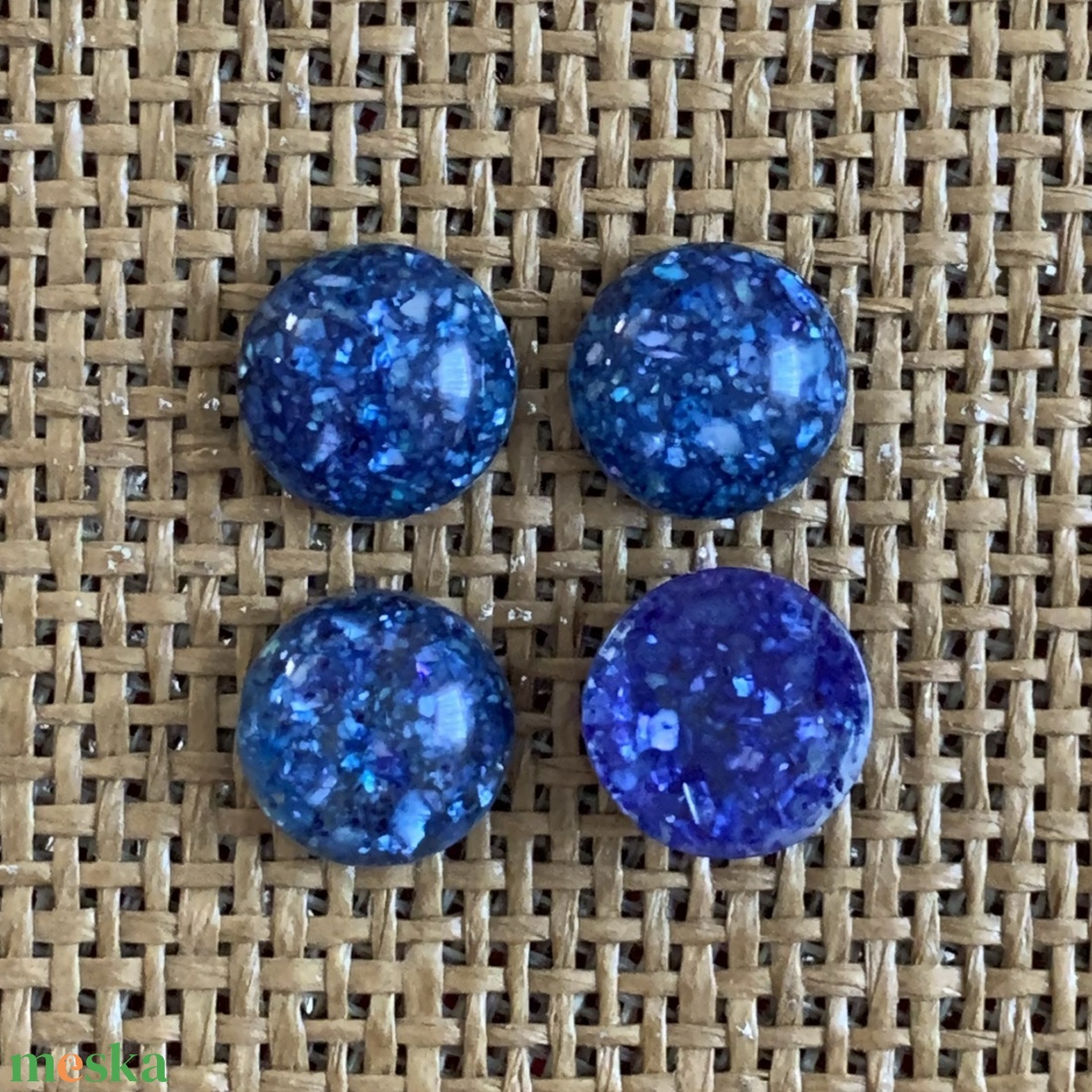 4 db irizáló műgyanta kaboson - (60ft/db) - kellékek & szerszámok - gyöngyfűzés kellékek - műanyag gyöngy - Meska.hu