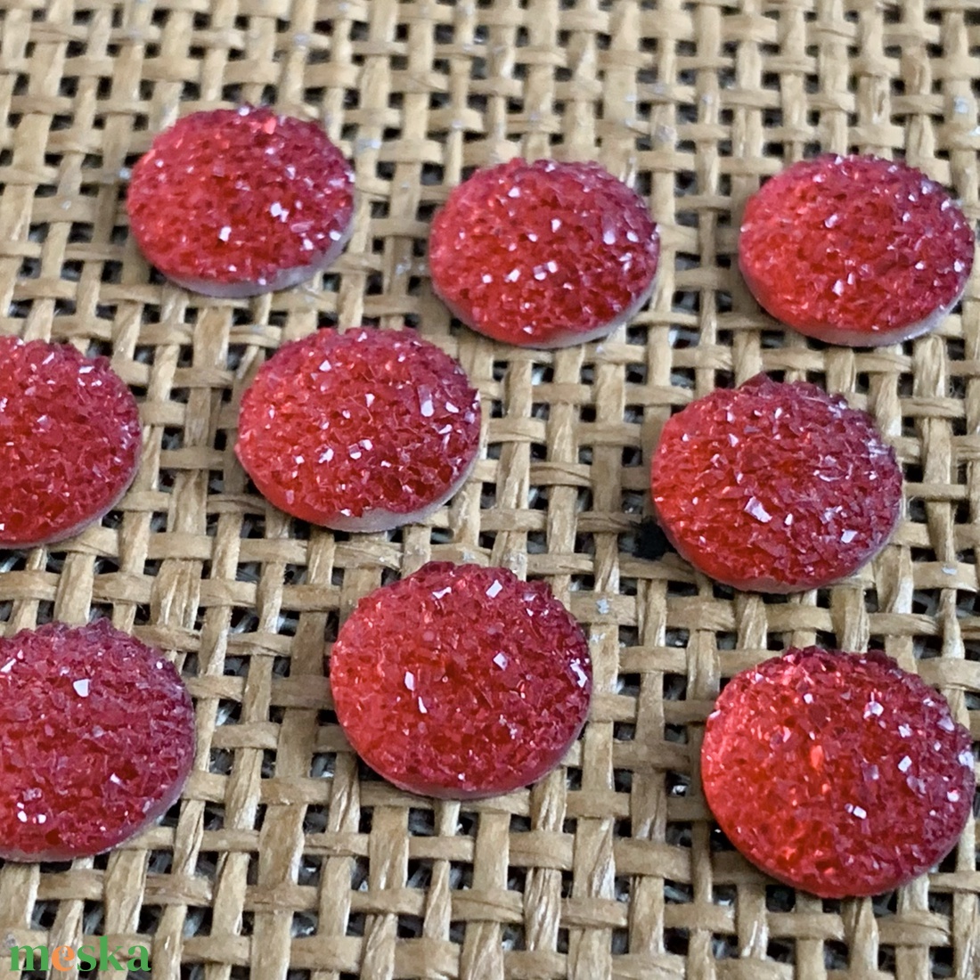 10 db druzy - műgyanta kaboson (40ft/db) - kellékek & szerszámok - gyöngyfűzés kellékek - műanyag gyöngy - Meska.hu