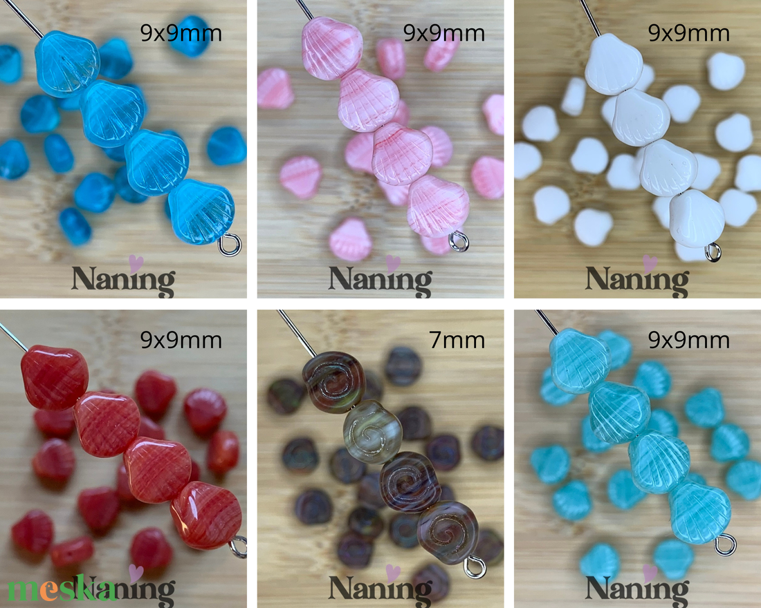 20db PRECIOSA - cseh üveggyöngy - kagyló/csiga (35ft/db) - kellékek & szerszámok - gyöngyfűzés kellékek - preciosa kristály - Meska.hu