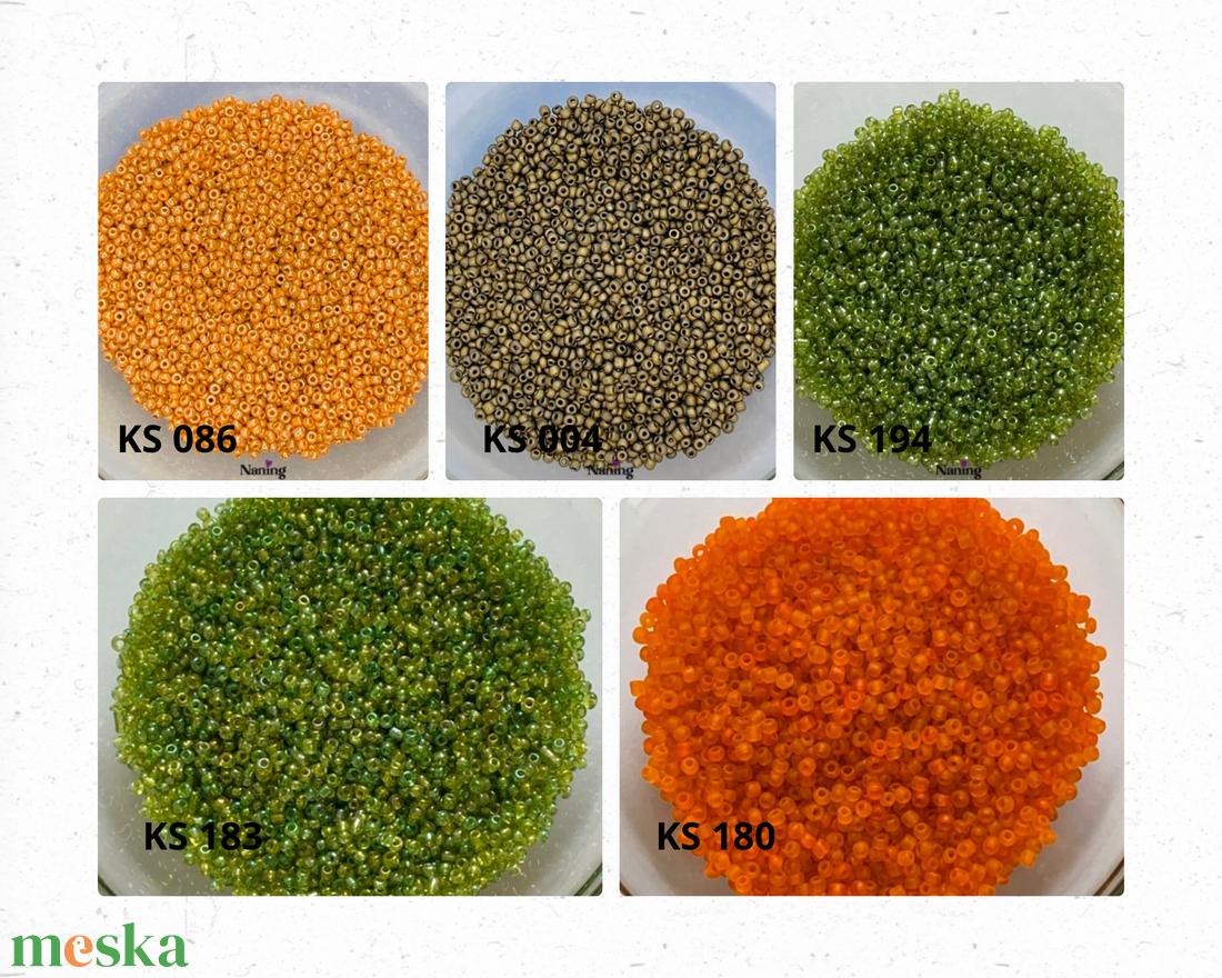 50 gramm kásagyöngy - 2,5mm  (50ft/10gramm) - kellékek & szerszámok - gyöngyfűzés kellékek - kásagyöngy - Meska.hu