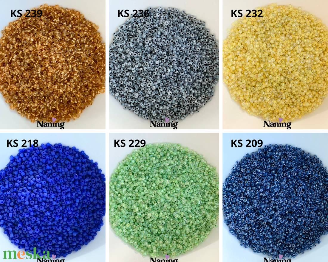 50 gramm kásagyöngy - 2,5mm  (50ft/10gramm) - kellékek & szerszámok - gyöngyfűzés kellékek - kásagyöngy - Meska.hu